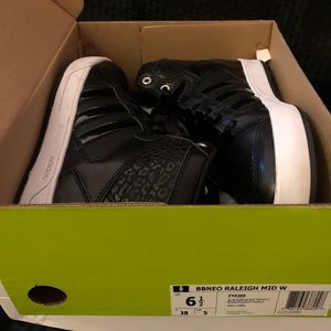 Adidas high top wedge sneakers.